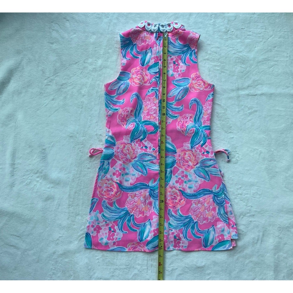Lilly Pulitzer Jonna‎ Romper Size 0 Prosecco Pink Pinking High Collar - Picture 8 of 10